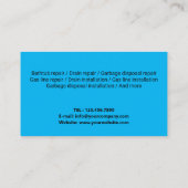 プラムバーベアーハウスハンドマイングリップルブラック 名刺 (裏面)