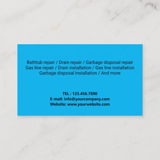 プラムバーベアーハウスハンドマイングリップルブラック 名刺 (裏面)