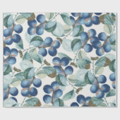 プラムパターン包装紙 ラッピングペーパー (フラット)