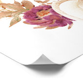 プラムパンプキン秋の恋愛 ブライダルシャワー歓迎 ポスター (角)