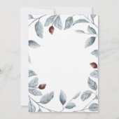 プラムパープルとナスフローラブライダルシャワー 招待状 (裏面)