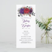 プラムパープルとブルゴーニュのフローラ結婚式 プログラム (スタンド正面)