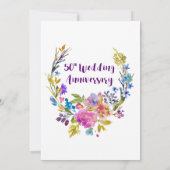 プラムパープルの庭 50周年結婚記念日パーティー 招待状 (裏面)