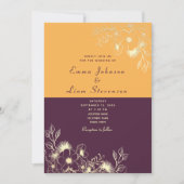 プラムパープルの結婚式招待状 招待状 (正面)