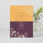 プラムパープルの結婚式招待状 招待状 (スタンド正面)