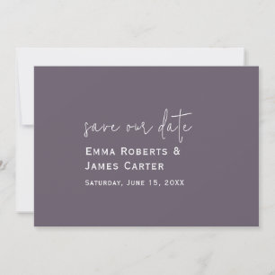 プラムパープルの結婚式Save the Date セーブザデート