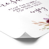 プラムパープルの花 ブライダルシャワー ミモザ バー サイン (角)