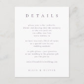 プラムパープルエレガントボホ詳細I結婚's モダン エンクロージャーカード (正面)