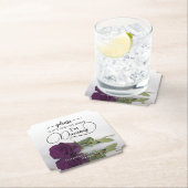 プラムパープルグラムバラは私の飲み物を取らない結婚。 ペーパーコースター (インサイチュ)