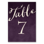 プラムパープルシック書道台番号 テーブルナンバー (正面)