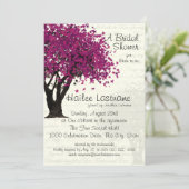プラムパープルツリーブライダルシャワー 招待状 (スタンド正面)