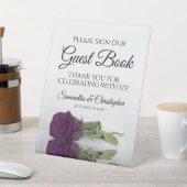 プラムパープルバラお申し込みOur Guest Book 台座サイン (インサイチュ)