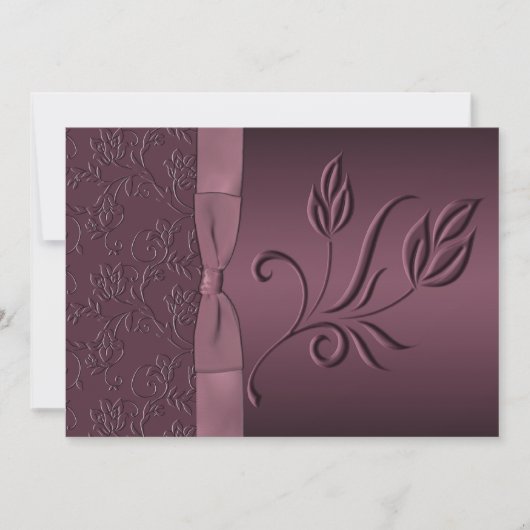 プラムパープルパッションの結婚式招待状 招待状 (正面)