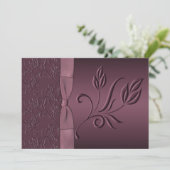プラムパープルパッションの結婚式招待状 招待状 (スタンド正面)