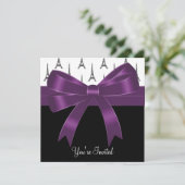 プラムパープルパリ エッフェル塔パーティー 招待状 (スタンド正面)