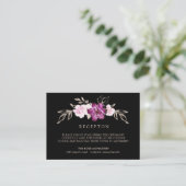 プラムパープルピンクフローラ結婚披露宴 エンクロージャーカード (スタンド正面)