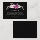 プラムパープルピンクフローラ結婚披露宴 エンクロージャーカード (正面/裏面)
