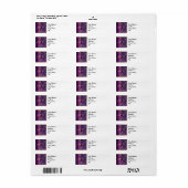 プラムパープルピーコック住所 シール (フルシート)