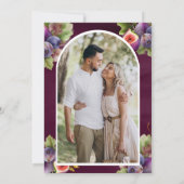 プラムパープルフィグメイソンの瓶の写真結婚の写真 セーブザデート (裏面)