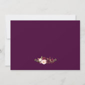 プラムパープルフローラシルバーグレイ保存日 セーブザデート (裏面)