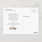 プラムパープルフローラ写真卒業発表 ポストカード (裏面)