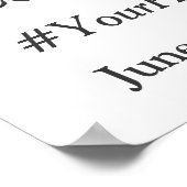 プラムパープルフローラ卒業パーティー写真ブース ポスター (角)