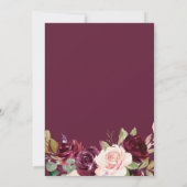 プラムパープルフローラ幾何リハーサルディナー 招待状 (裏面)