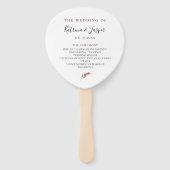 プラムパープルフローラ結婚式 プログラムハンドファン ハンドファン (正面)