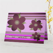 プラムパープルフローラ カード (黄色い花)