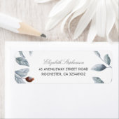 プラムパープルブルゴーニュの枝ヴィンテージウェディング ラベル (インサイチュ)