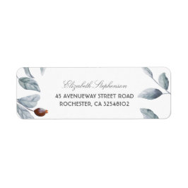 プラムパープルブルゴーニュの枝ヴィンテージウェディング ラベル