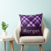 プラムパープルプリドモノグラムラージ装飾用クッション クッション (椅子)