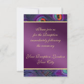 プラムパープルペコー レセプションカード 招待状 (裏面)