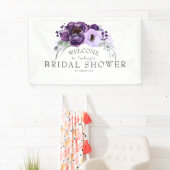 プラムパープルボヘモダンミアンブライダルシャワー 横断幕 (インサイチュ)