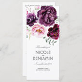 プラムパープルボホ水彩画フローラプログラム プログラム (正面/裏面)