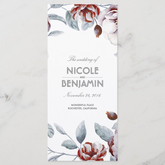 プラムパープルボホ水彩画フローラプログラム プログラム (正面)