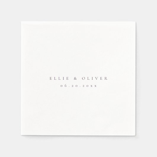 プラムパープルボホ結婚のカクテルモダン スタンダードカクテルナプキン (正面)