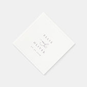 プラムパープルボホ結婚のカクテルモダンI スタンダードカクテルナプキン (角)