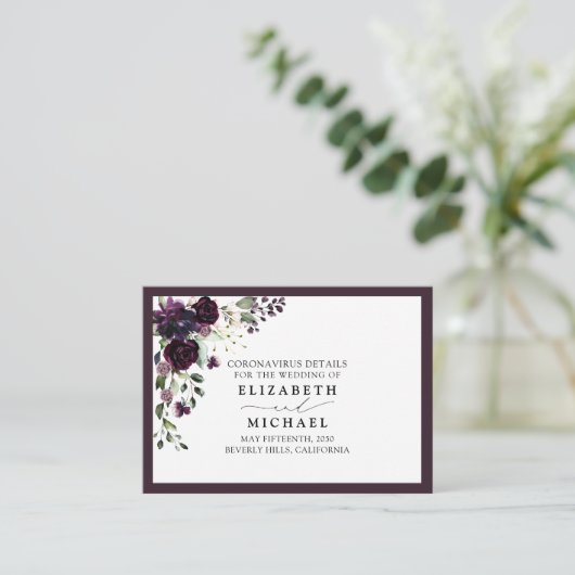 プラムパープルマウヴフローラコロナウイルス詳細 エンクロージャーカード (スタンド正面)