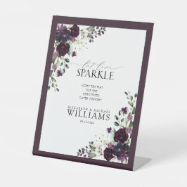 プラムパープルマウヴフローララブスパークル 台座サイン