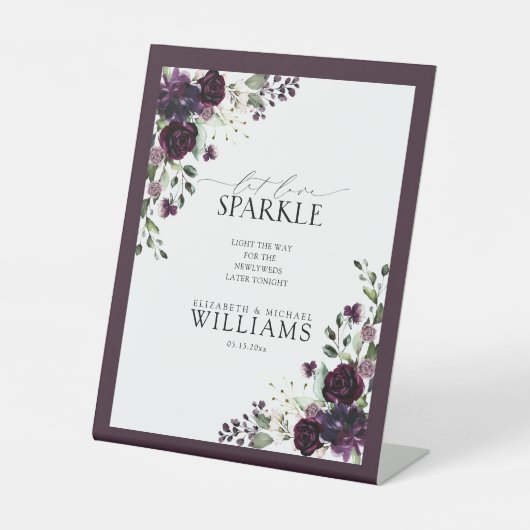 プラムパープルマウヴフローララブスパークル 台座サイン (正面)