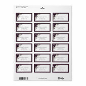 プラムパープルマウヴフローラ水彩差出人住所 ラベル (フルシート)