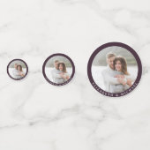 プラムパープルマウヴフローラ水彩画結婚本 コンフェッティ (裏面)