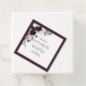 プラムパープルマウヴフローラ水彩画結婚本 フェイバータグ (インサイチュ)