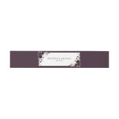 プラムパープルマウヴフローラ水彩結婚の 招待状ベリーバンド (フラット)