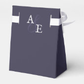 プラムパープルミニマリストモノグラム結婚ズ フェイバーボックス (裏面サイド)