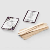 プラムパープルメイブフローラ水彩画 ハンドファン (組立なし)