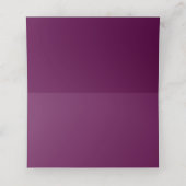 プラムパープルモダンフローラバラ結婚金ゴールド プレイスカード (内部開封)