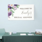 プラムパープルラベンダーグリーンリーブライダルシャワー 横断幕 (トレードショー)