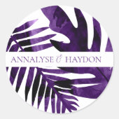 プラムパープル熱帯離れ島結婚の ラウンドシール (正面)